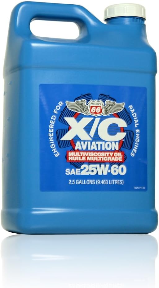 Phillips 66 X/C Aviation Oil 25w-60 Engine Oil - 2/2.5 gal. case