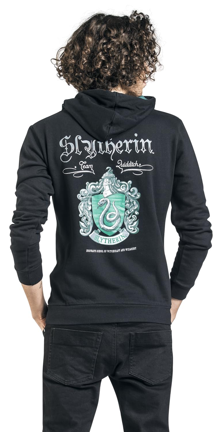 Harry Potter Slytherin Männer Kapuzenpullover schwarz