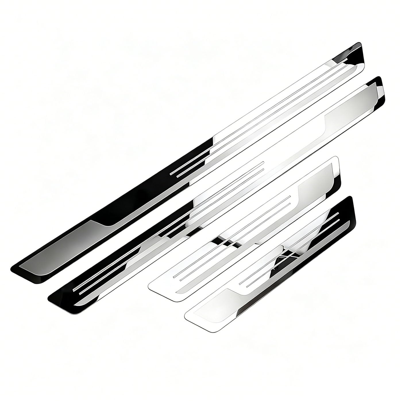 ONEMAJI 4 Pcs door sill scuff plate stainless steel fits for BYD Dolphin EV 2023-2026, car entry guard door threshold protector door sills set