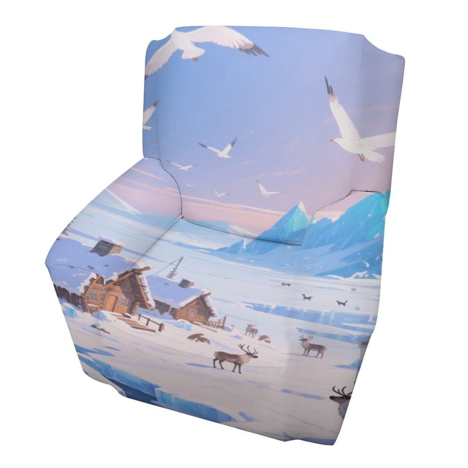 Fekiloot Style Ice Field Villages Couch Cover Sofa Cover Sofa Slipcover
