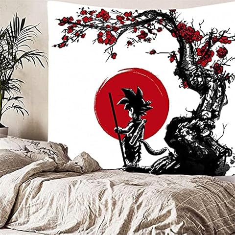 Tapestry Wall Hanging,Dragon Ball Wall Tapestry Anime Tapestries Wall Art Aesthetic Home Decor for Living Room Bedroom Dorm Decor(130x150cm) Naruto-23 Cover