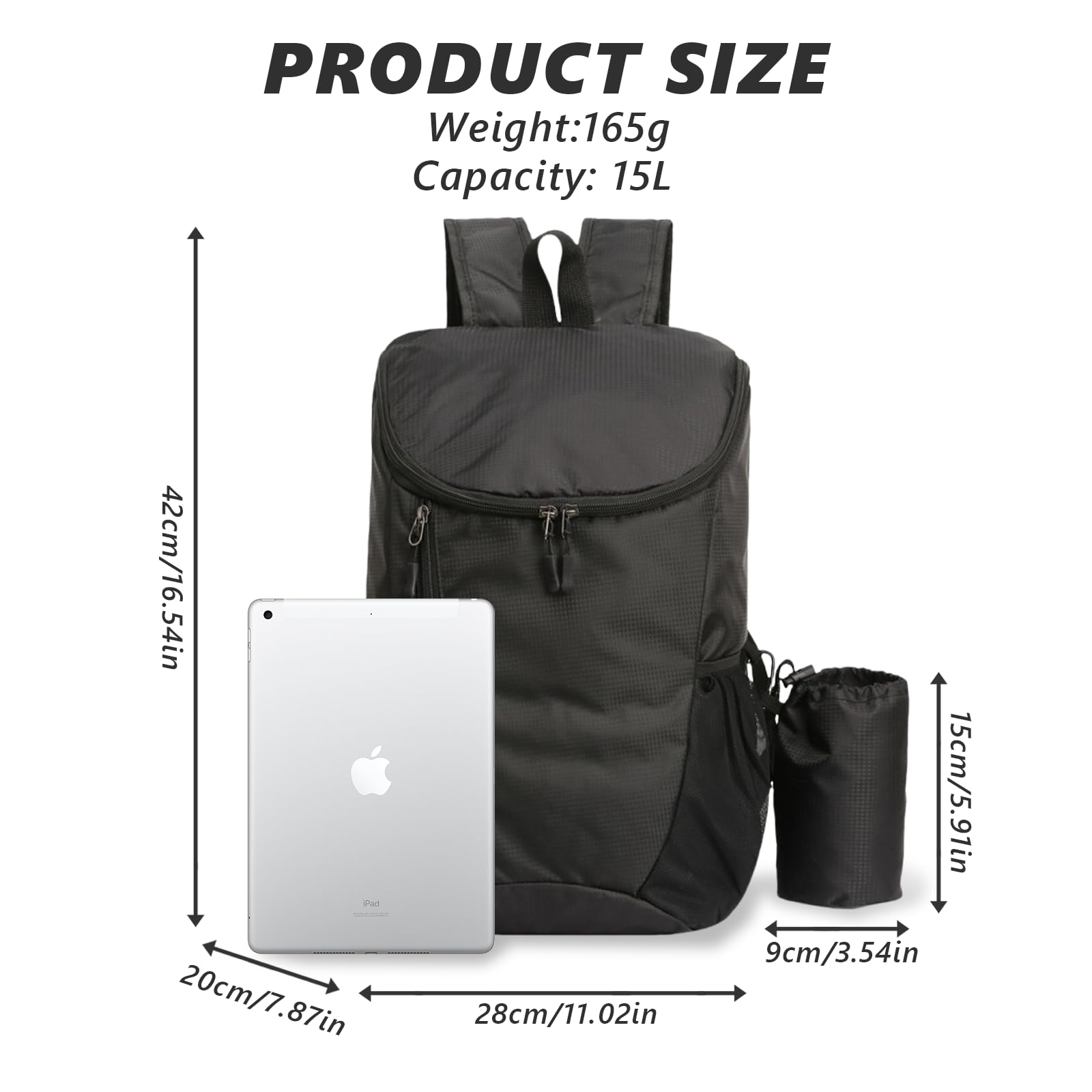 flintronic Zaino Pieghevole Ultraleggero, Portatile Borsa Sportiva Da Esterno, Impermeabile Zaino Da Trekking, Borsa Da Viaggio Per Alpinismo, Multitasche Borse Da Ciclismo, per Sport All'aperto