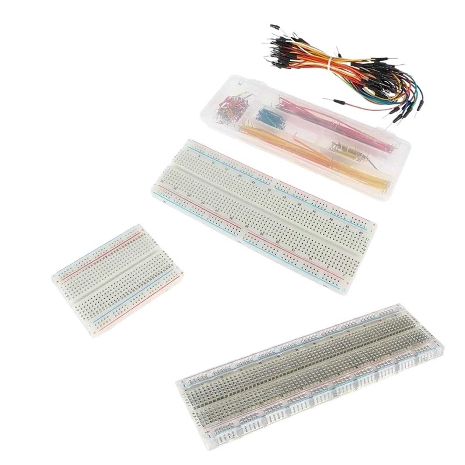 MB102 830 Punti Breadboard Kit Prototipo Scheda for Cavi Jumper Scheda a U Senza Saldatura for Elettronica Fai da Te(Kit 1)