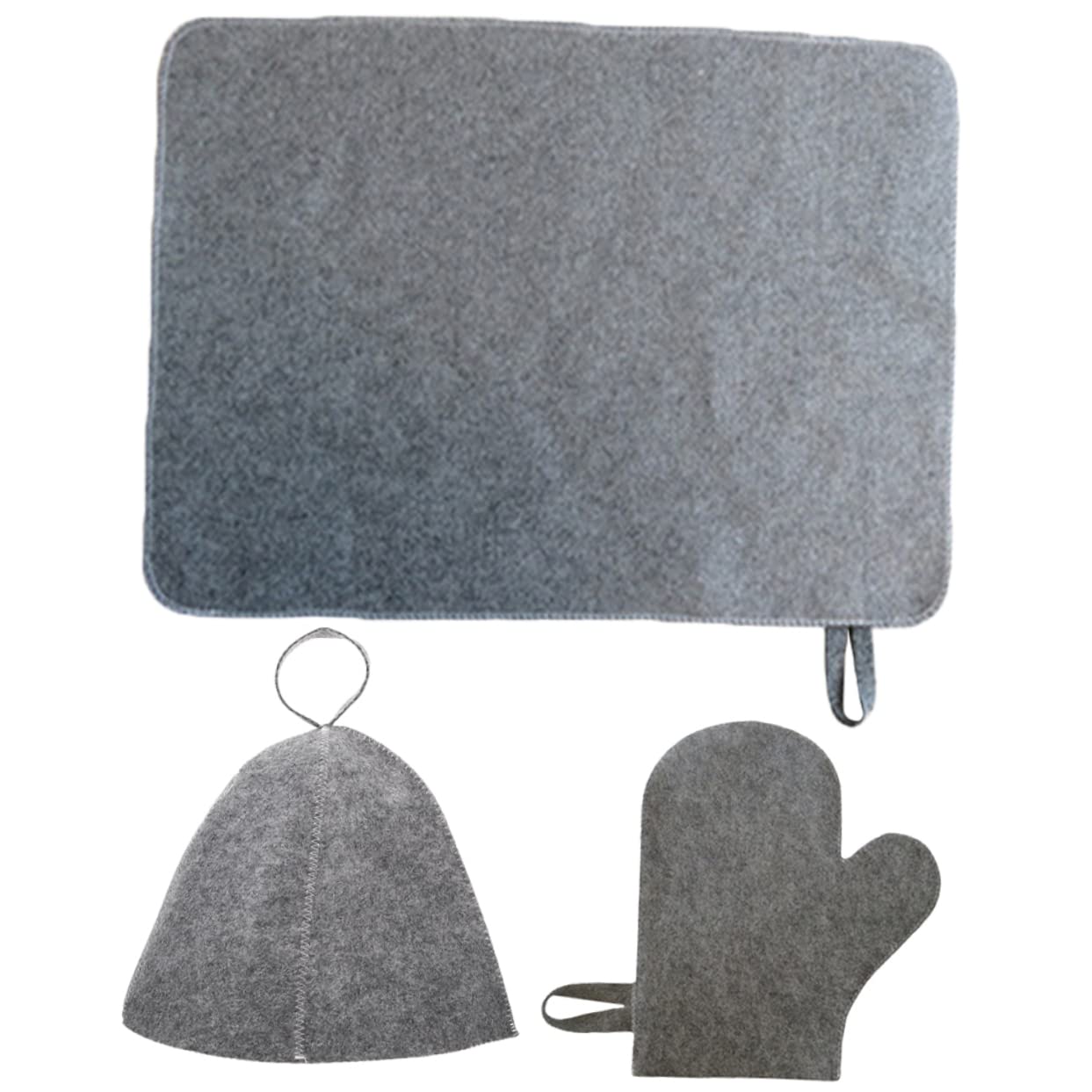 VANZACK 1 Set Felt Sauna Set Lightweight Sauna Hat Capuchas Para Hombre Banya Sauna Pad Shower Sauna Hat Sauna Hoodie Shower Caps for Men Breathable Hat Mens Hat Men Suits Spa Massage Miss