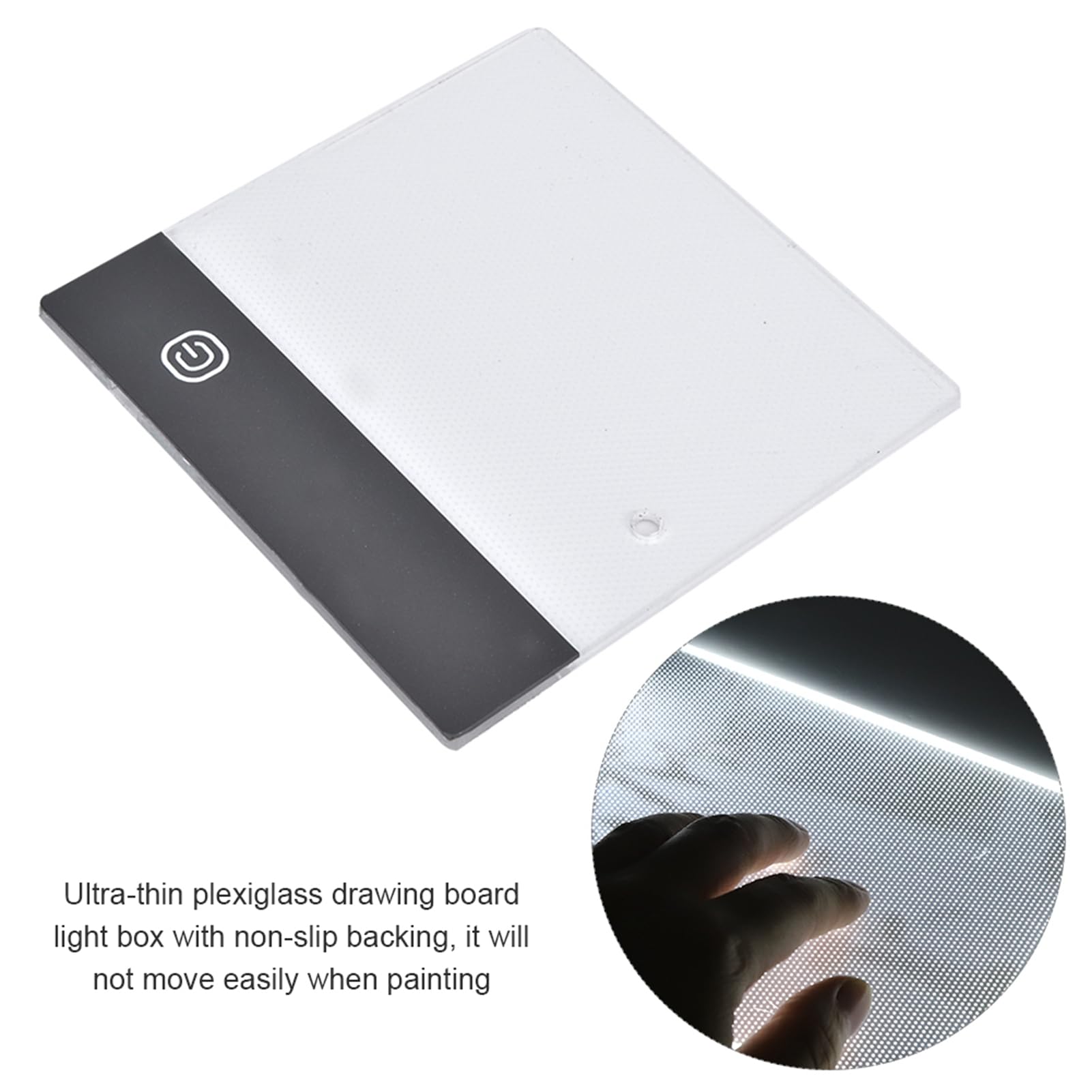 Respicefinem Portable Hand Drawing LED Board Kit Positioning Hole Flip Book Kit Illuminated Sketch Pad with USB Cable for Flip Book Animation Drawing Light Box Tracer 13x13cm