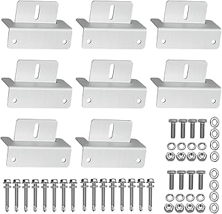 Dawnice 8 Units Solar Panel Mounting Z Brackets 2 Pack Lightweight Aluminum Bracket for RVs, Trailers, Boats, Yachts, Wall and Other Off Gird, 2 Set of 4 Units