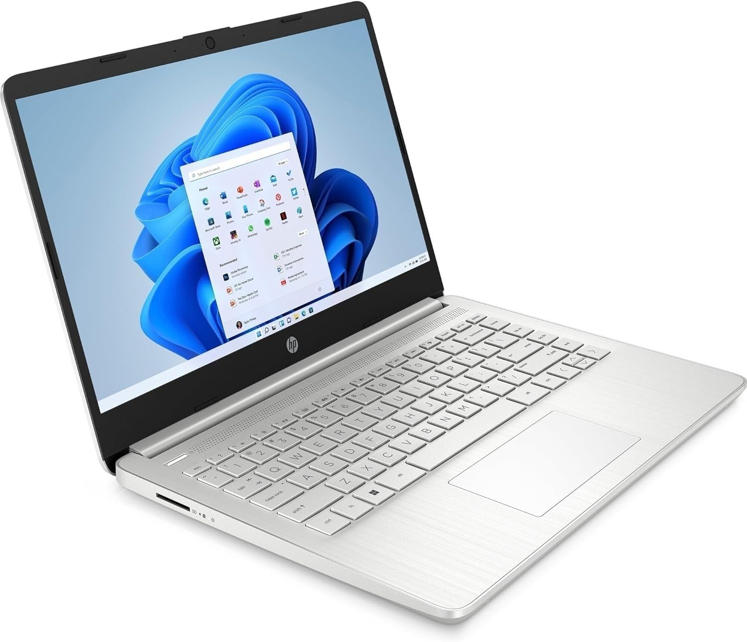 HP Laptop 14s-dq3000sl, Intel Celeron N4500, RAM4GB DDR4, SSD 128GB, Scheda Intel UHD, Display 14” FHD, SVA, Antiriflesso, Wi-Fi, Bluetooth 4.2, Win11S, Microsoft 365 Personal 12 mesi incluso, Argento