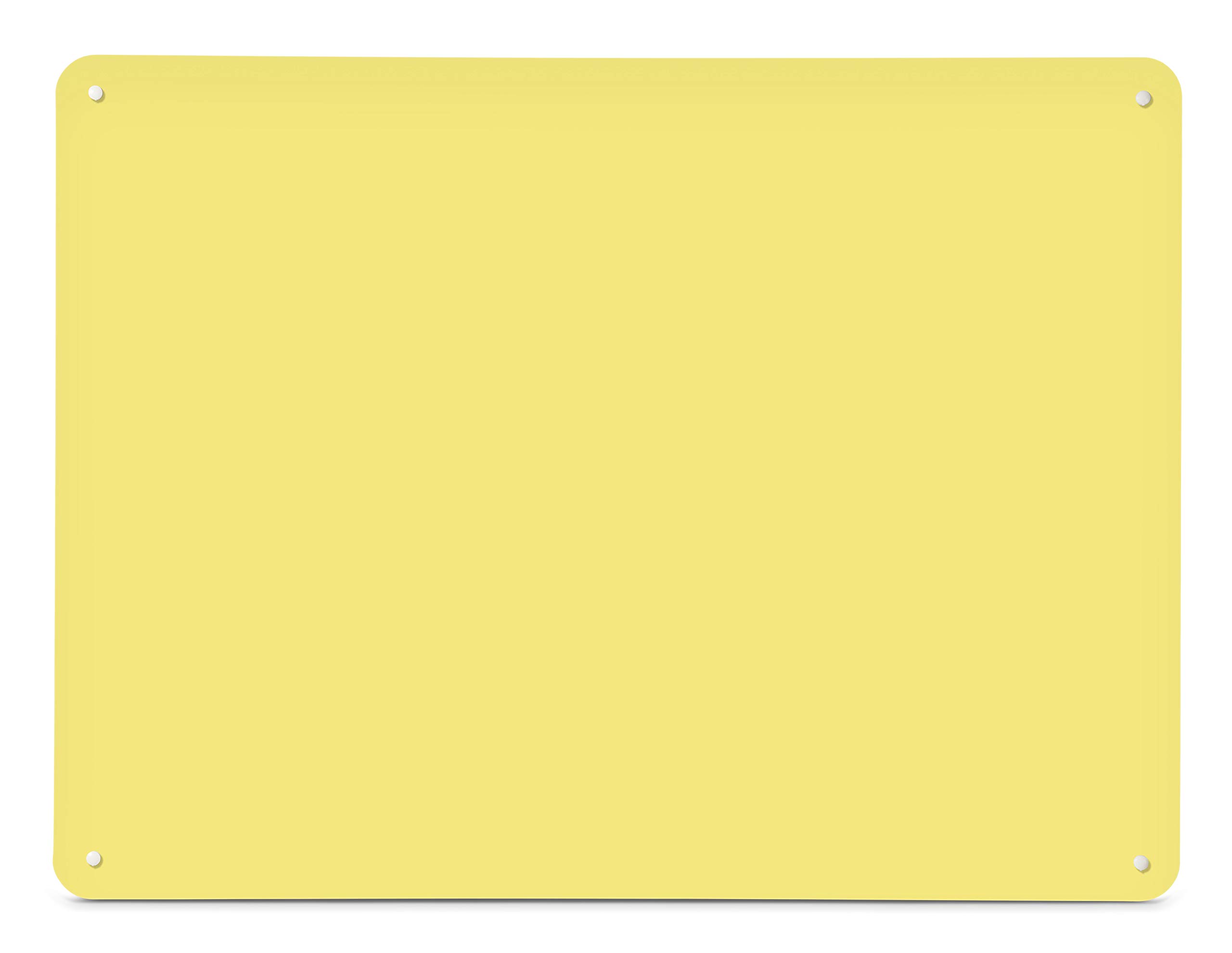 Magnetic Whiteboard Memo Board | Writable Dry Erase Message Notice Boards | Large Steel Metal Wall Art Decor Office Planner Organiser, 100cm x 75cm, Plain Yellow by Beyond the Fridge