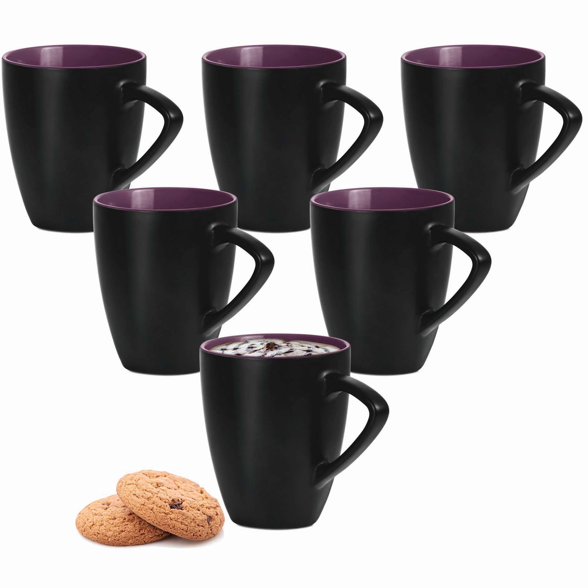 Treo by Milton Delta Ceramic Mug, Set of 6, 240 ml Each, Black | Coffee Mug | Tea | Milk | Smoothies | Microwave Safe | Dishwasher Safe | Easy to Handle | Glossy Finish (B0CMTG7R5D) Amazon Price History, Amazon Price Tracker