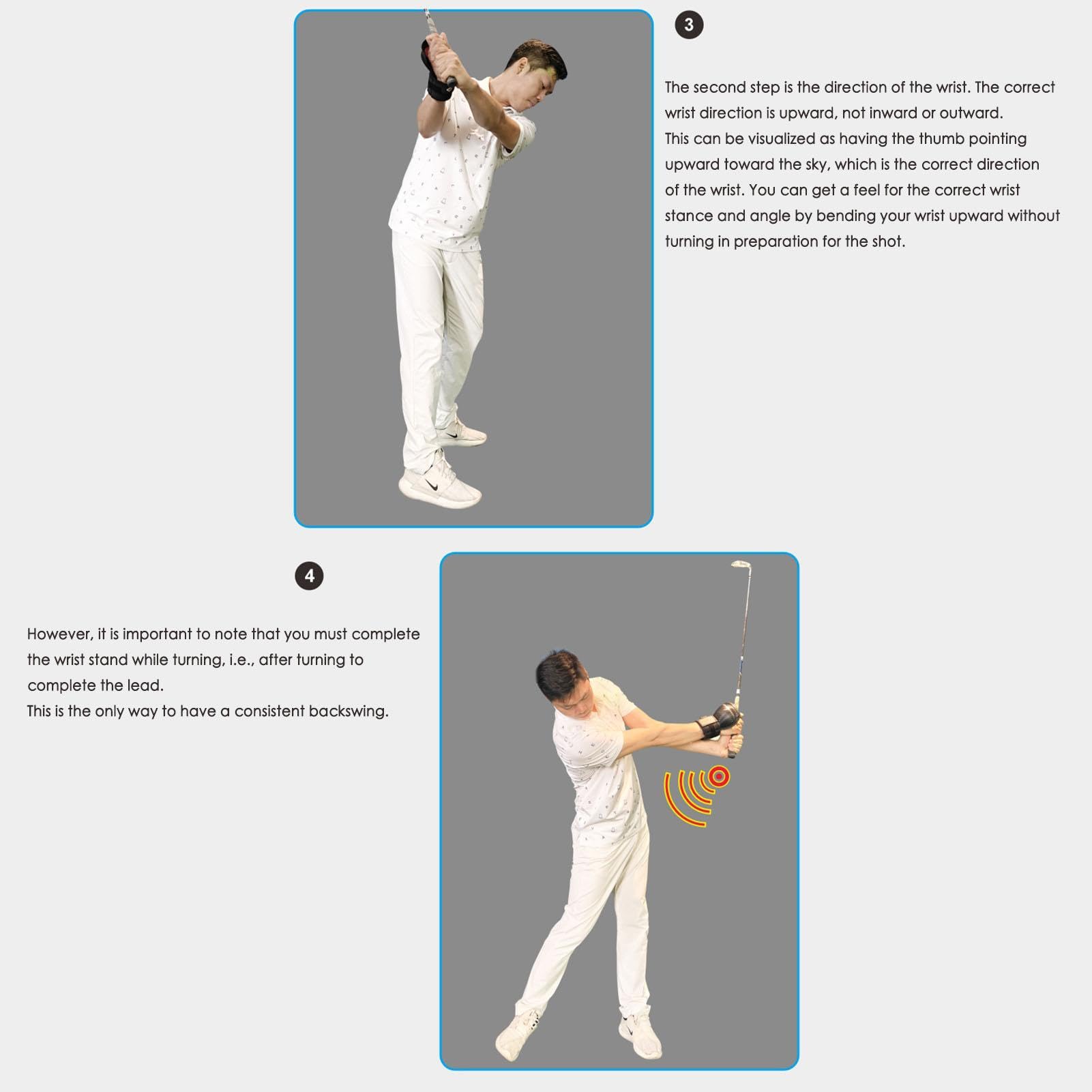 Tutore da polso da golf, aiuto per l'allenamento dell'oscillazione del golf e dell'angolo del polso, correttore per principianti di golf, gadget da golf, strumento di pratica di allineamento