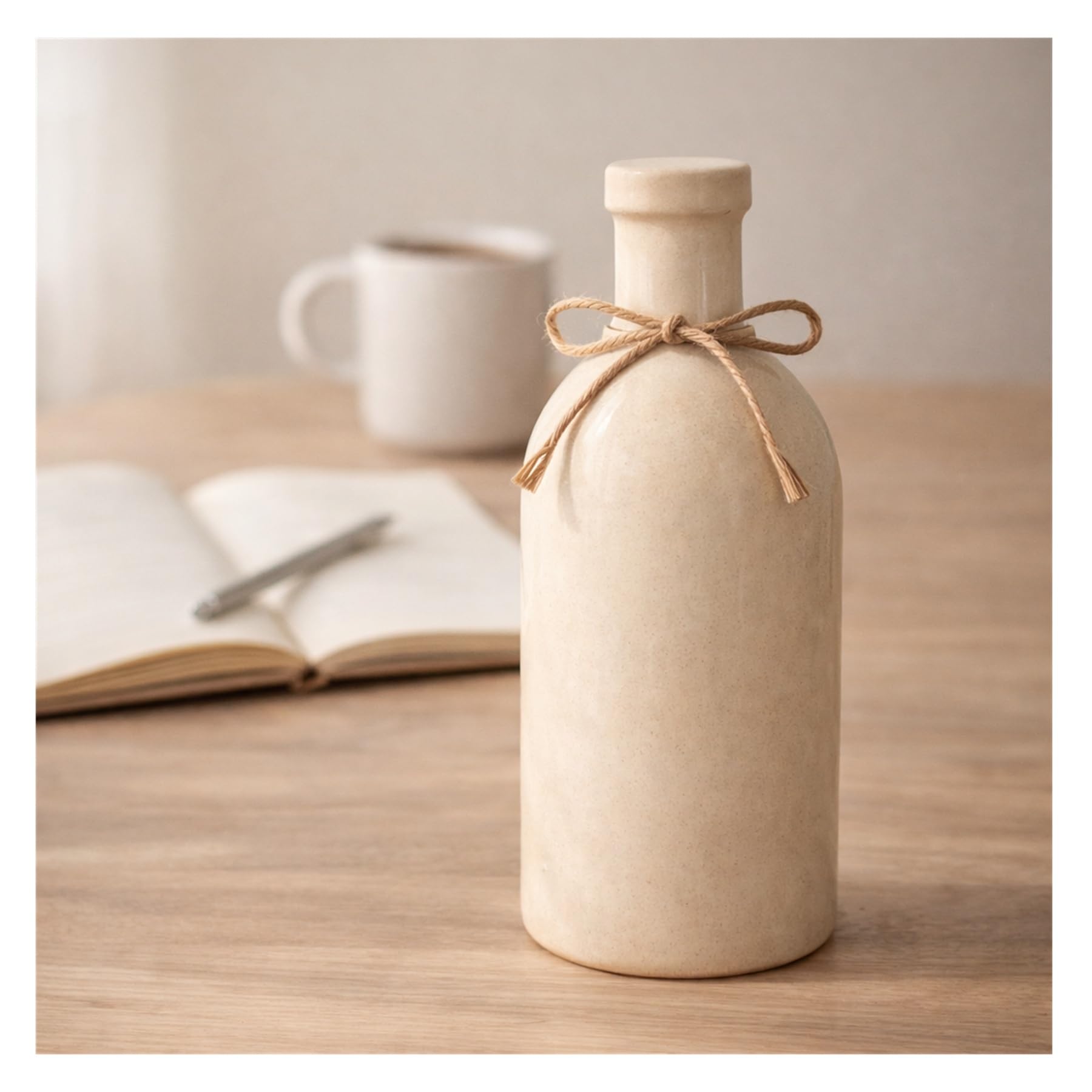 SPHINX Ceramic Vase Nordic Minimalist Bottle Vase for Home Decor Decorative Flower Vase for Living Room Table Shelf Pampas Grass Dried Flower Arrangement- (8 Inch Bottle Vase)-image-11