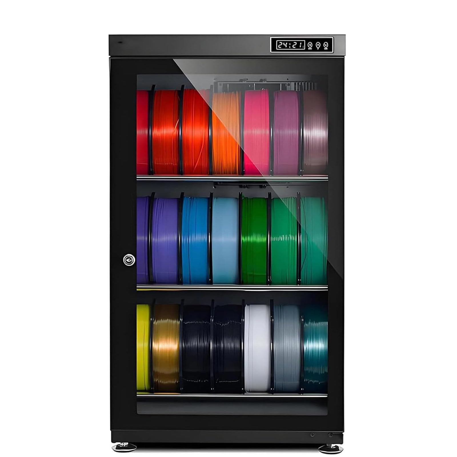 LSBHPPD 3D Filament Dehumidification,Filament Dryer Box,Anti Moisture Filament Storage Box,Anti-Moisture Storage for 10-12 Rolls of 1kg,Humidity Control Rh15%-Rh60% 115L
