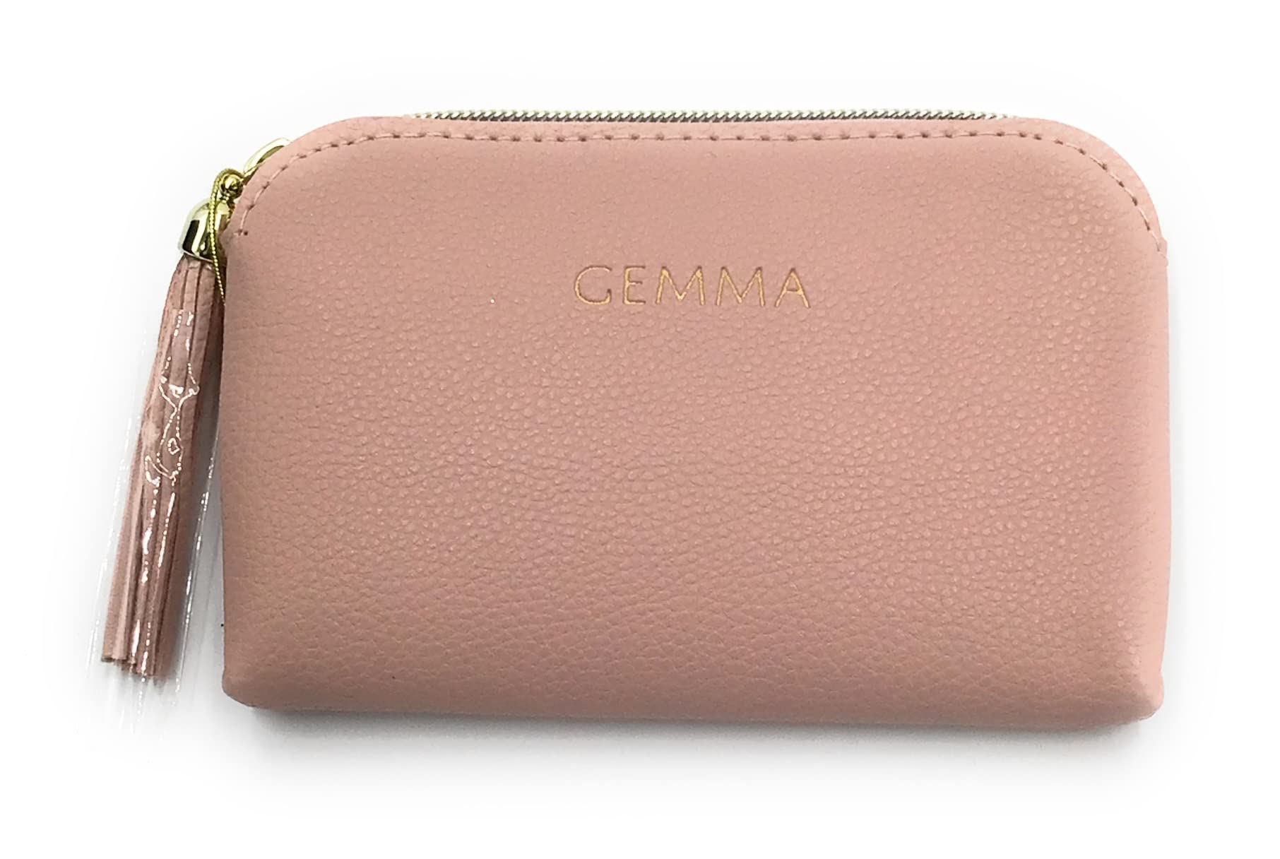 Chosen Personalised 'Gemma' Light Pink Make-up Bag/Purse. Gold Zip with Pink Tassel. Stocking Filler, Gift, Present
