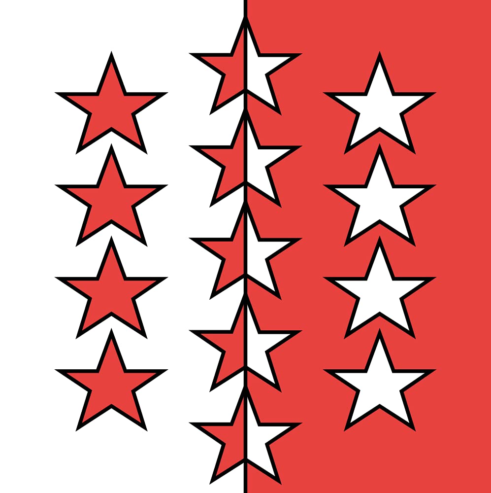 Drapeau Valais 150x150cm grand format XL de 2.16m² pour mât