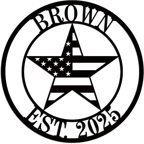 Personalized Texas Star Family Name Sign,Metal Star,Texas Home Decor,Custom Metal S...