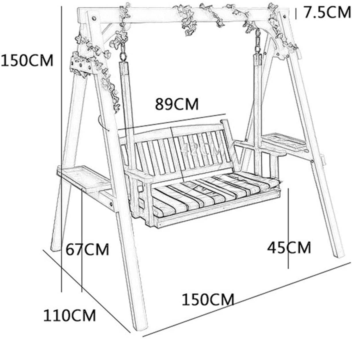 Columpio De Patio, Porche, Banco, Columpio, Columpio De Patio Exterior con Soporte, Mecedora para 2 Personas, Columpio De Jardín, Muebles De Exterior, Columpio De Patio, Sillón De Exterior
