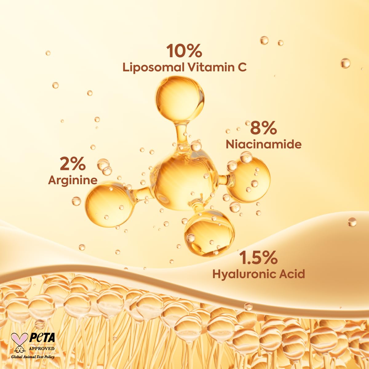 Hoito C Vitamini Serumu 30ml-liposomal Vitamin C% 10 Niacinamide% 8 Arginine% 2 Ha% 1,5