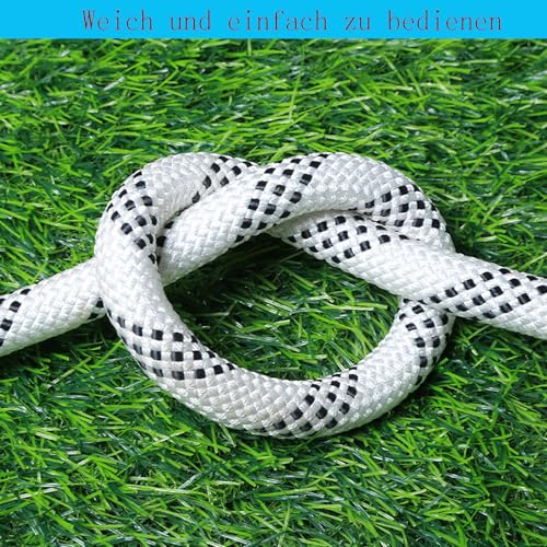 Tread star Seil 10mm 12mm 8mm schunr Rope Polypropylenseil Outdoor TauwerkFlechtleine Textilseil Leine Nylonschnur Schnur Polyseil geflochten Rope (weiß, 6mm-20M)