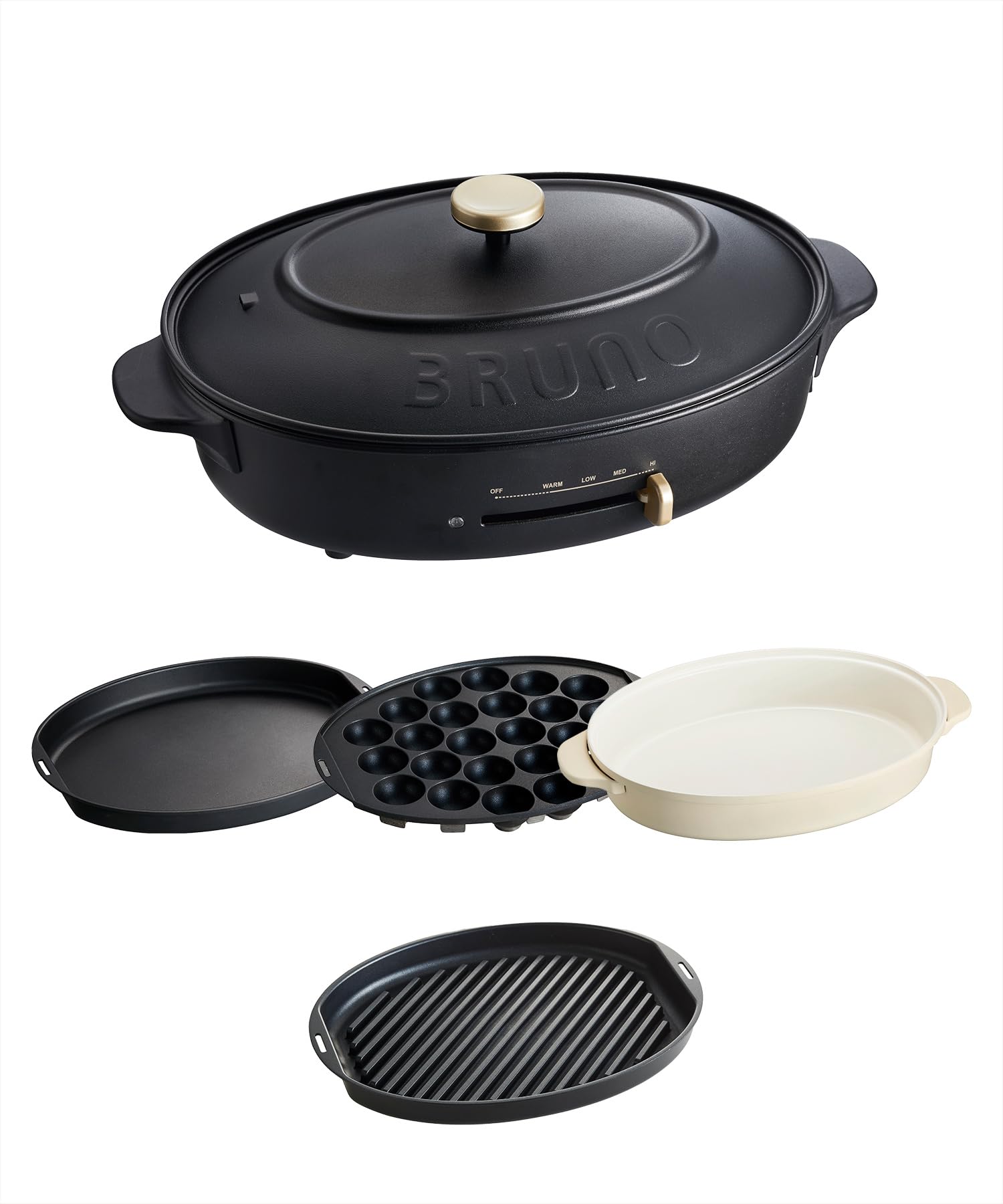 【美品】BRUNO ブラック BOE053-BK 箱　説明書無し Amazon | BRUNO ブルーノ オーバルホットプレート 本体 プレート