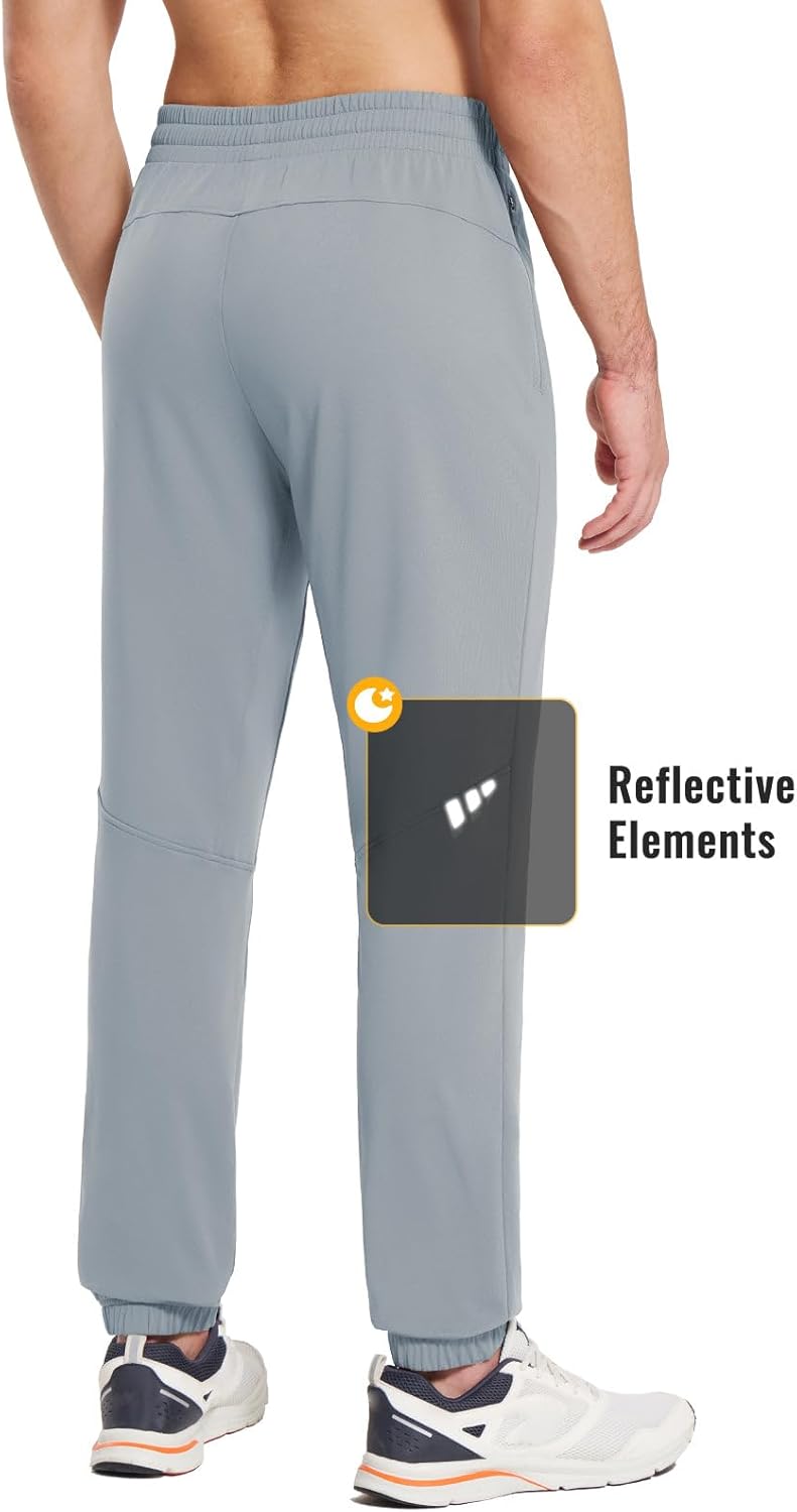 baleaf Men's Fleece Lined Joggers Winter Athletic Sweatpants Thermal Hiking Workout Running Pants with Zipper Pockets - Image 2