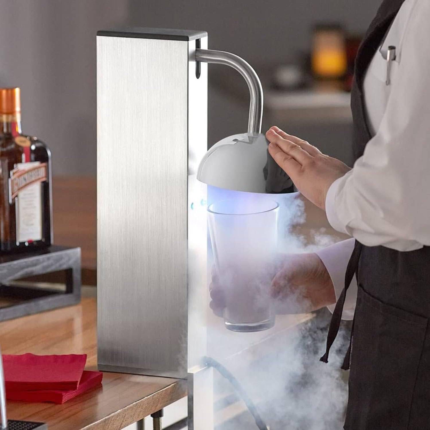 Acciaio Inossidabile CO2 Vetro refrigeratore Pull-Down Raffreddamento Bevanda istantanea per Vino, Cocktail, Birra e Bevande Miste