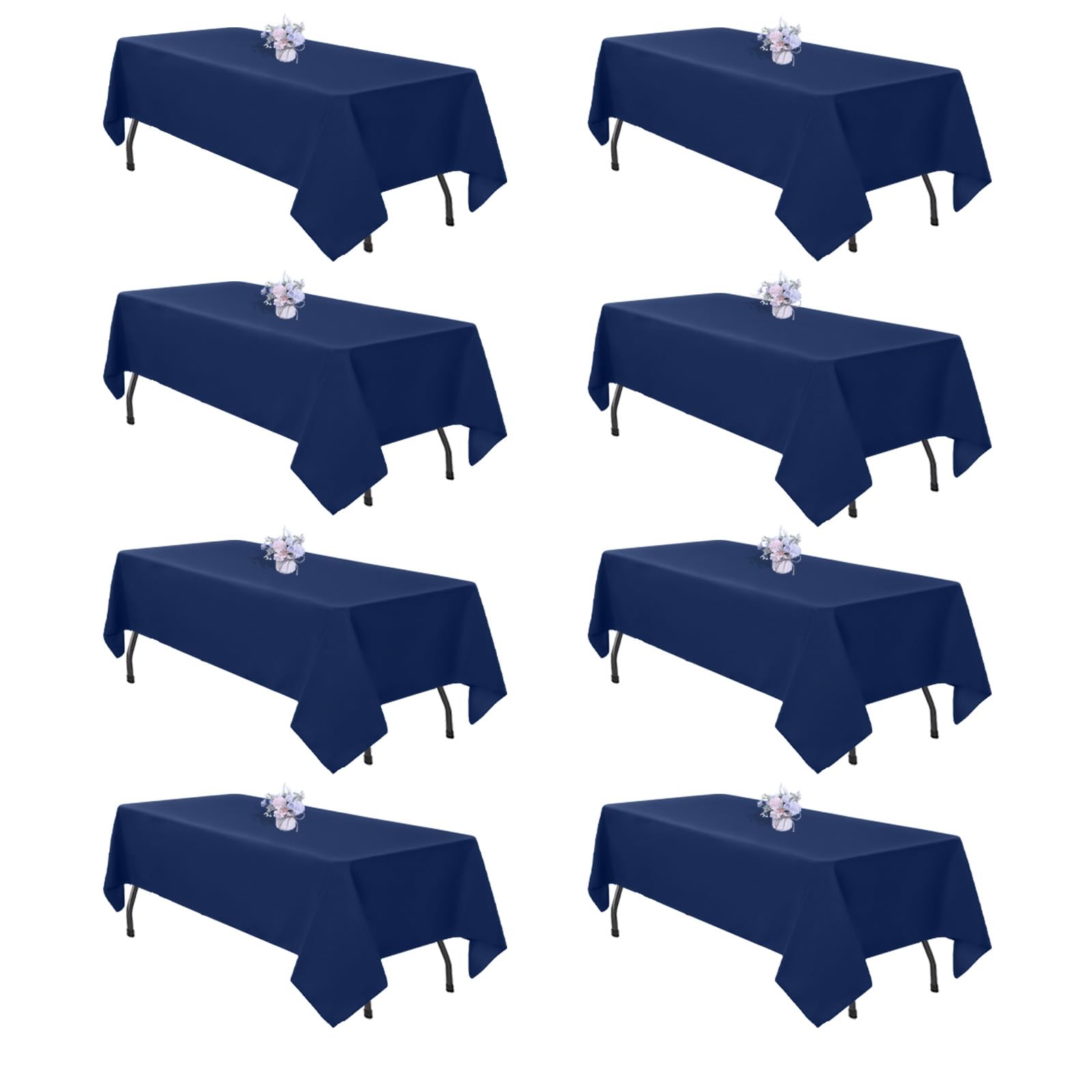 Black Tablecloths - 8 Pack for 6ft Tables -16 Black Tablecloths - 8 Pack for 6ft Tables -16
