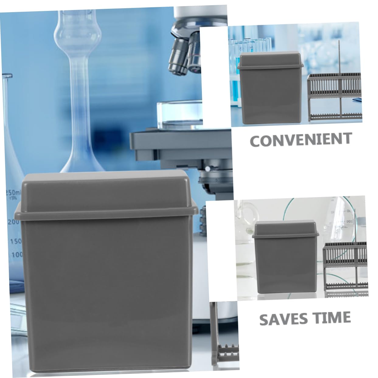 Cabilock Microscope Slides Staining Rack Set Plastic Slide Staining Jars 24 Slots