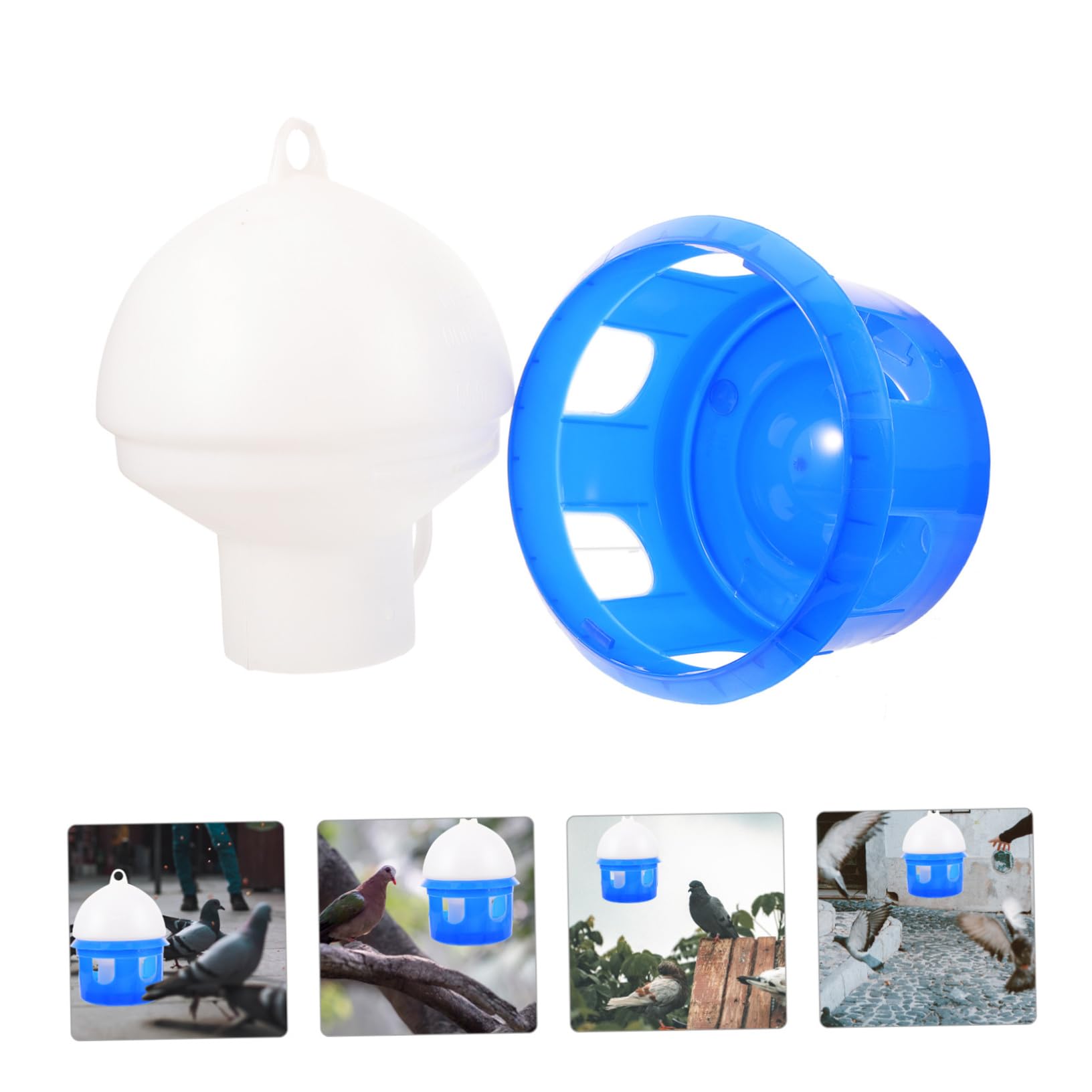 Abreuvoir Automatique pour Pigeons et Colombes 4l en Plastique Bleu | Amovible, Facile à Nettoyer, Design Robuste, Forme Ronde, Usage pour Oiseaux Domestiques