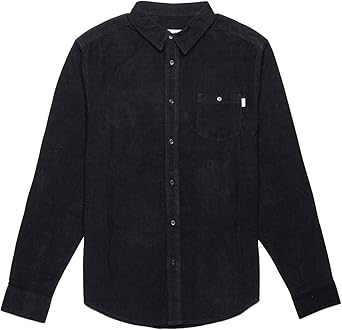 Black corduroy long sleeve shirt Clearance