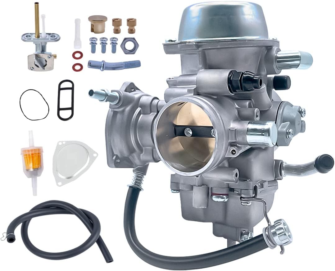 YFM600 Carburetor Carb Kit for Yamaha Grizzly 600 660 YFM600 YFM660 with Fuel Switch Valve Petcock ATV Carb