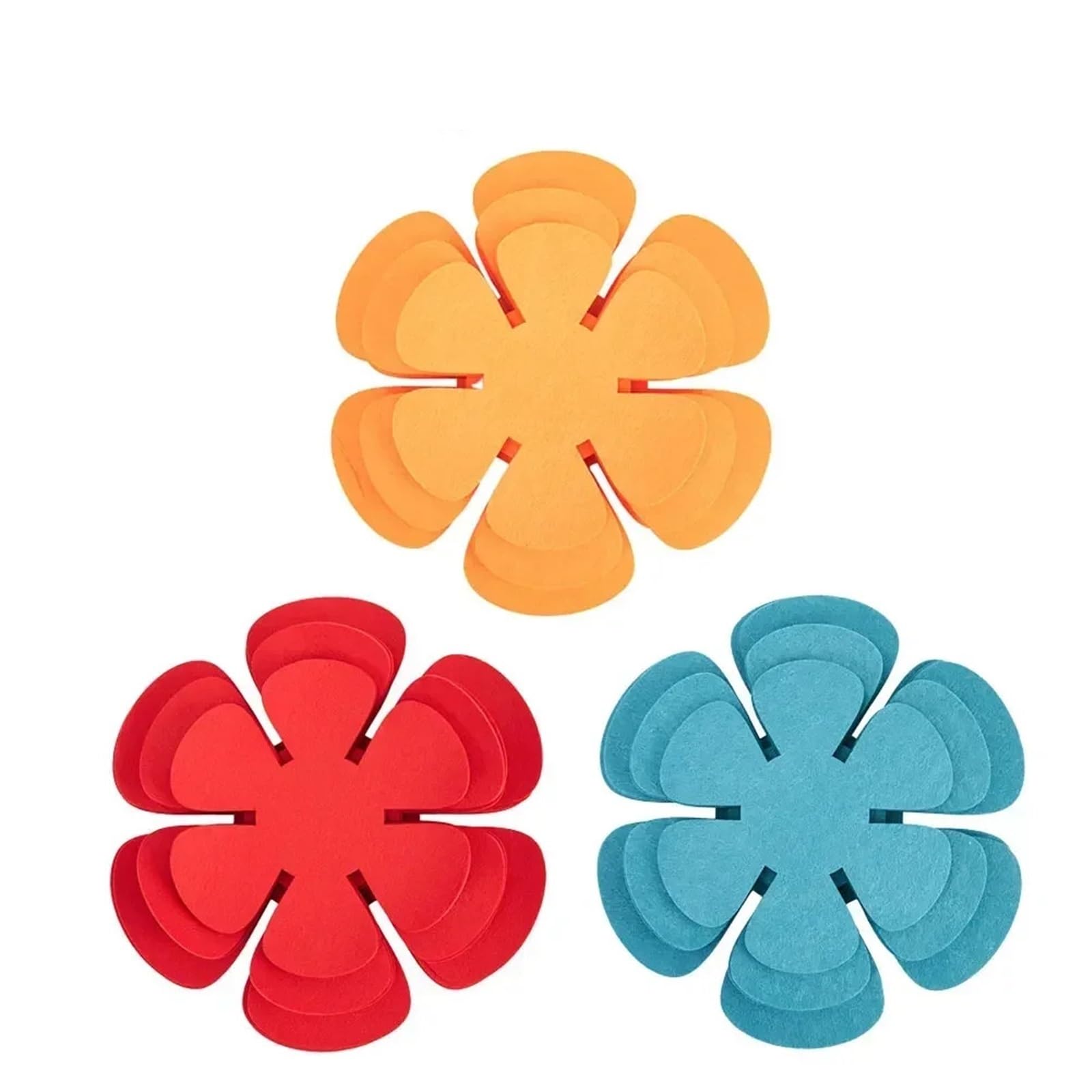Juego de 3 Protectores Fieltro for sartenes, antiarañazos, antiadherentes, for Proteger los Utensilios Cocina para Ollas y Sartenes Calientes(Orange)