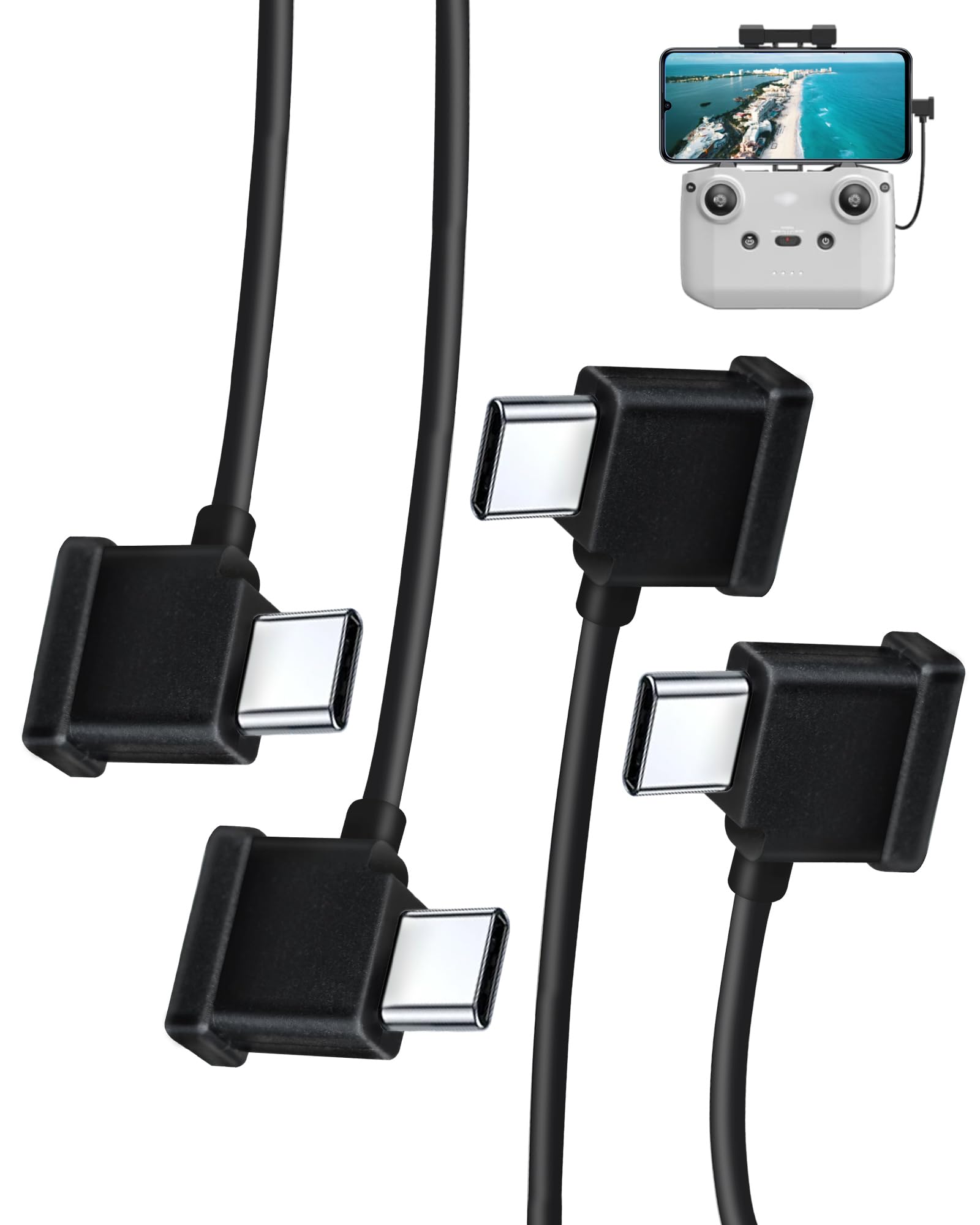 LKTOP 𝟮𝗣𝗰𝘀 RC-N3/N2/N1 RC Cable for DJI RC-N3/N2/N1 Controller, 6.3 in USB C to USB C Cable, Type-C Connector for DJI Mini 5/4/3/2 Series, Mini 4K