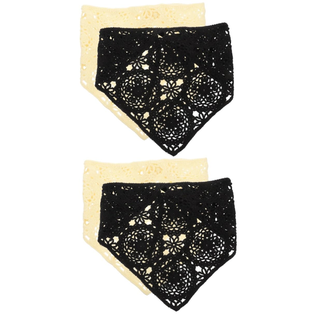 4stücke Blumige Häkel-haarbandanas Für Frauen Atmungsaktive Kopfstütze Für Mädchen Für Partys Alltag Und Feste