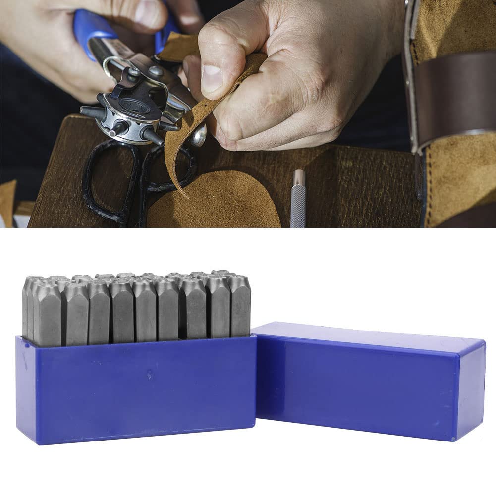 Numer Stempel stalowy List Zestaw stempli stalowych Narzędzie Forma stalowa Wysokiej jakości Trwałe Precyzyjne znakowanie dla rzemieślników Artystów Drewno Skóra Metal 9/27 szt. (Zestaw 27-częściowy