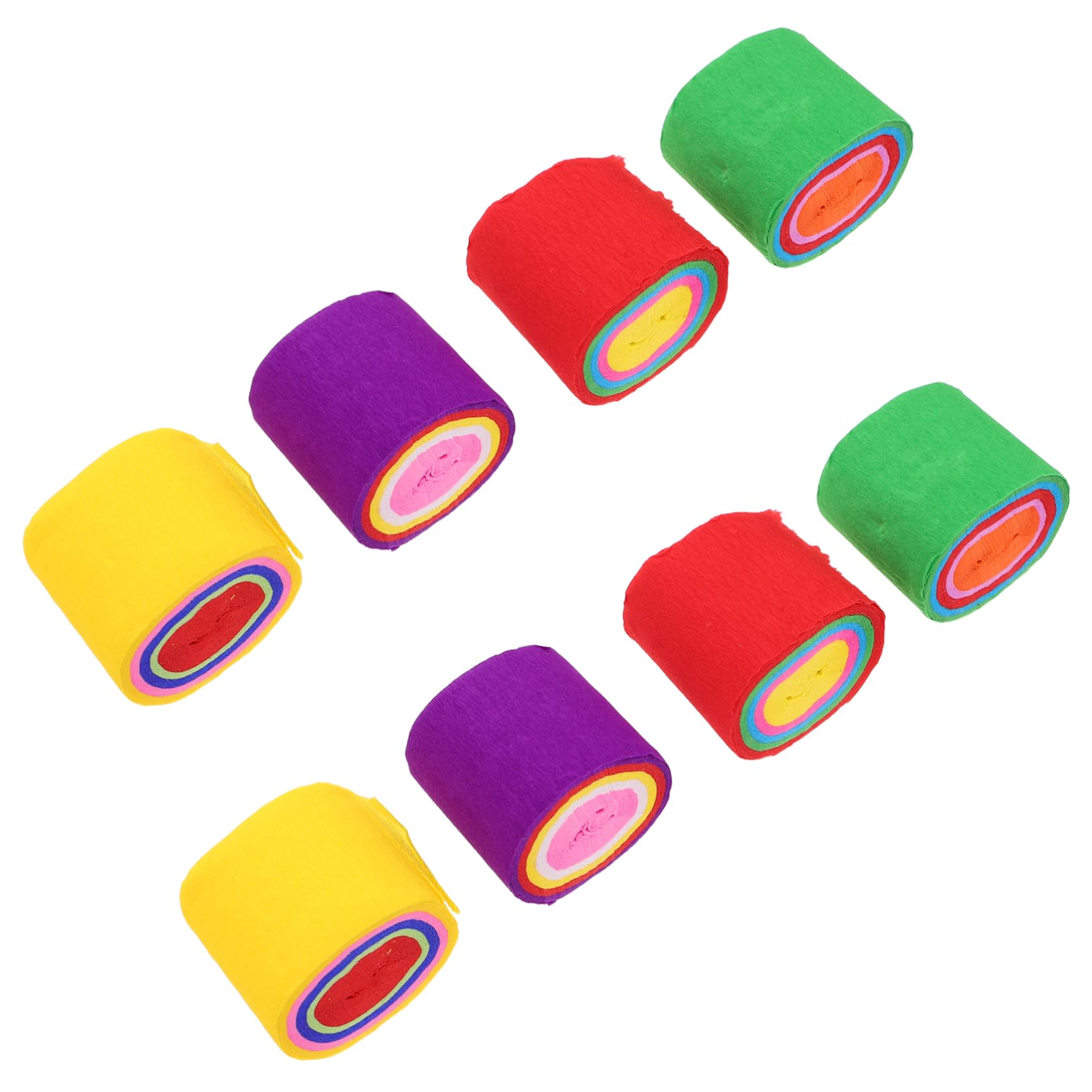 CIYODO 8 Pack Bright Crepe Paper Rolls Streamer Paper for Craft Projects DIY Flower Making Preschool Activity