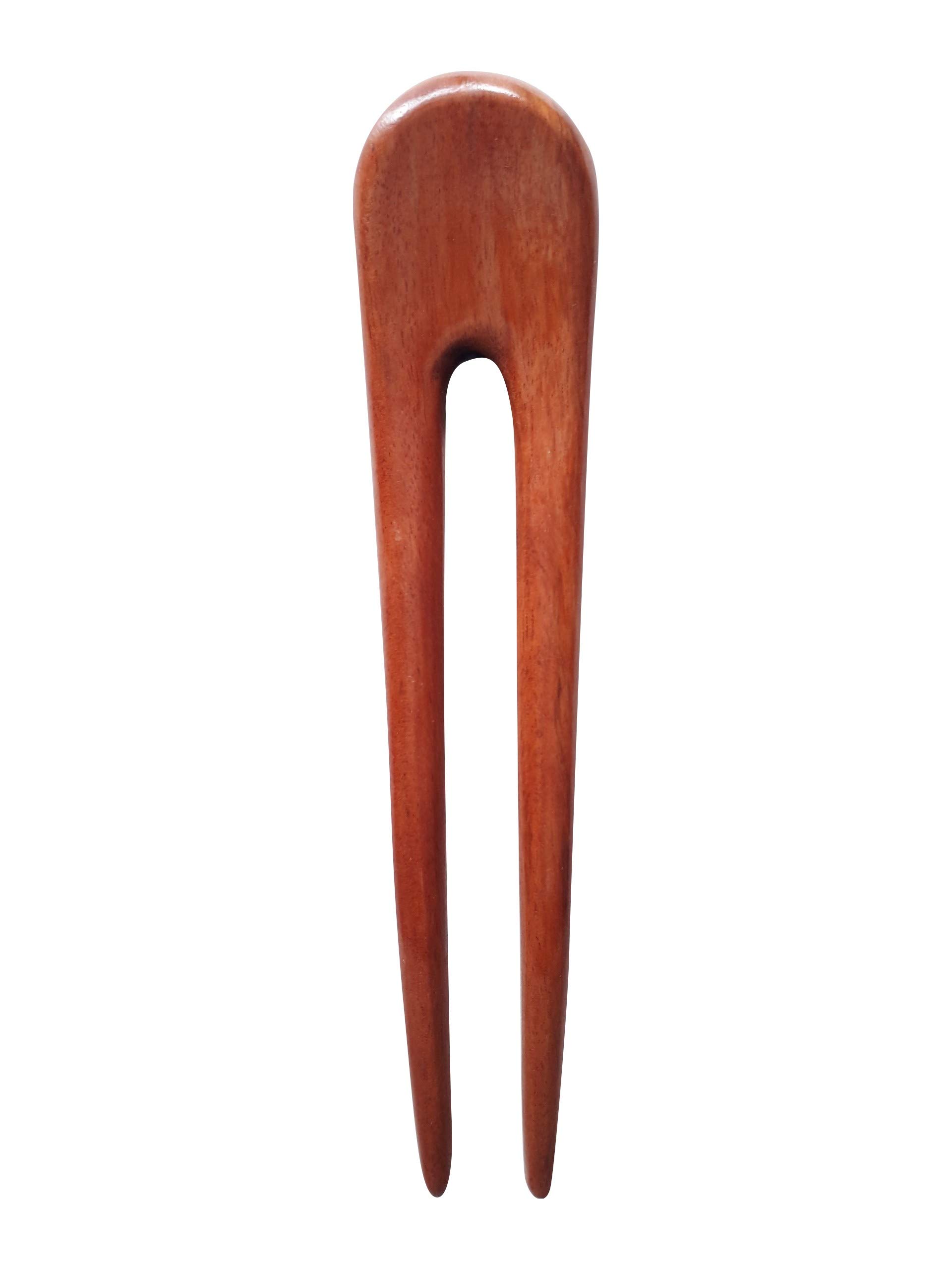Marycrafts Wooden Simple Hair Fork, Hairfork, Hair Pin, Hairpin, Hair Accessory, Hair Toy Handmade (1 pc.) 1 Count (Pack of 1)