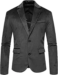 Blazer masculino simples de veludo cotelê para trabalho de veludo cotelê para inverno outono 2023, E-361 Preto, XG