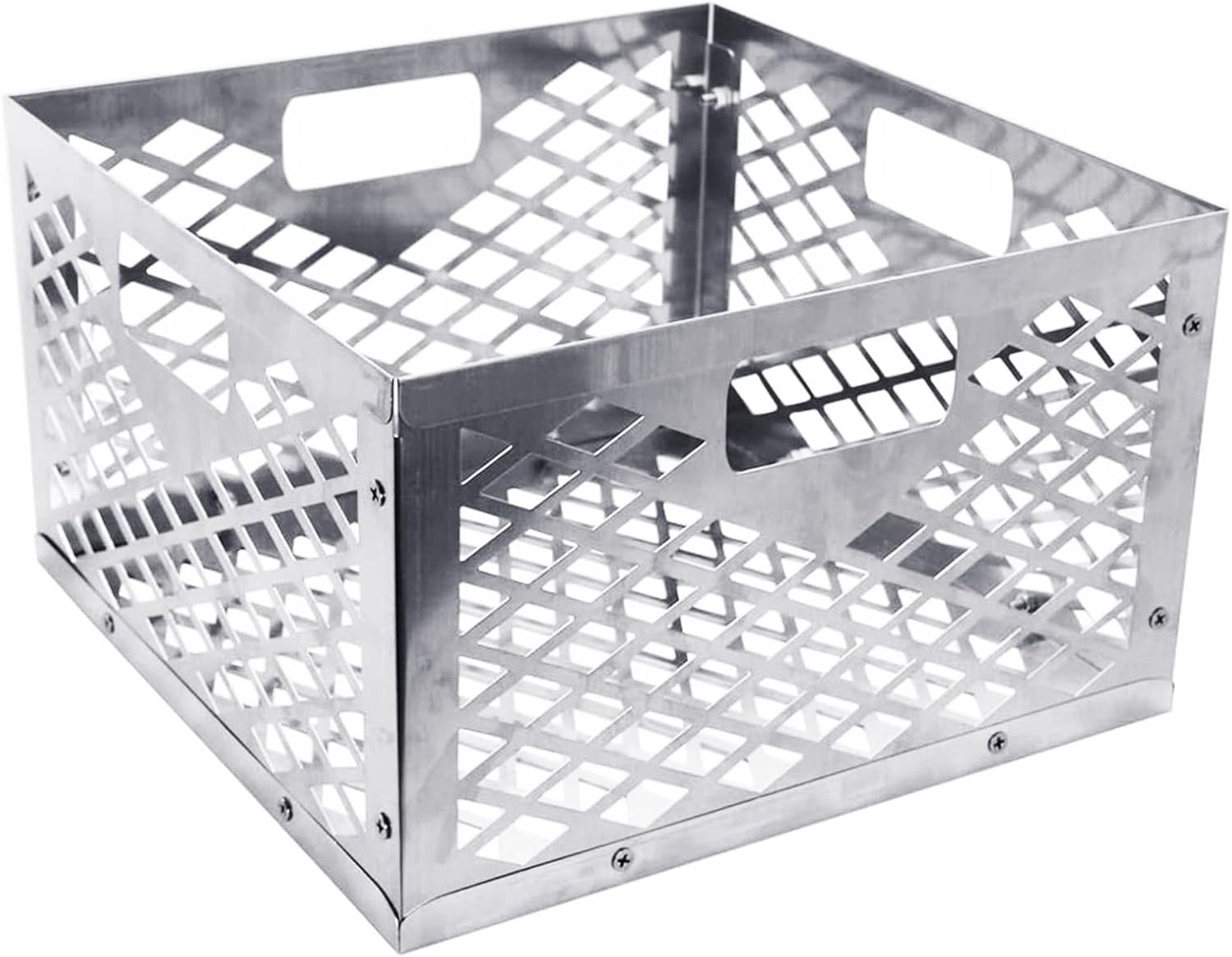 Charcoal Basket For Oklahoma Joe, Stainless Steel Charcoal Firebox Basket, Silver Stainless Steel Charcoal Box Compatible With Most Offset Smoker Grills 30 0x20 Cm