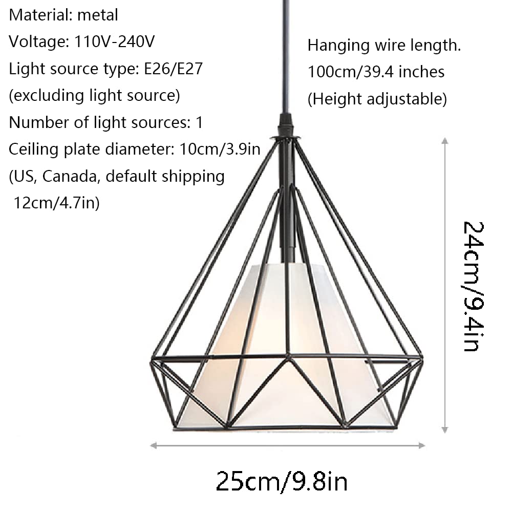 RCIDOS Luces Colgantes De Simplicidad Creativa Lámpara Colgante Elegante Escandinava Araña Elegante De Una Sola Cabeza Lámpara De Suspensión Color Diamante para Cocina Isla Comedor sobre Fregadero