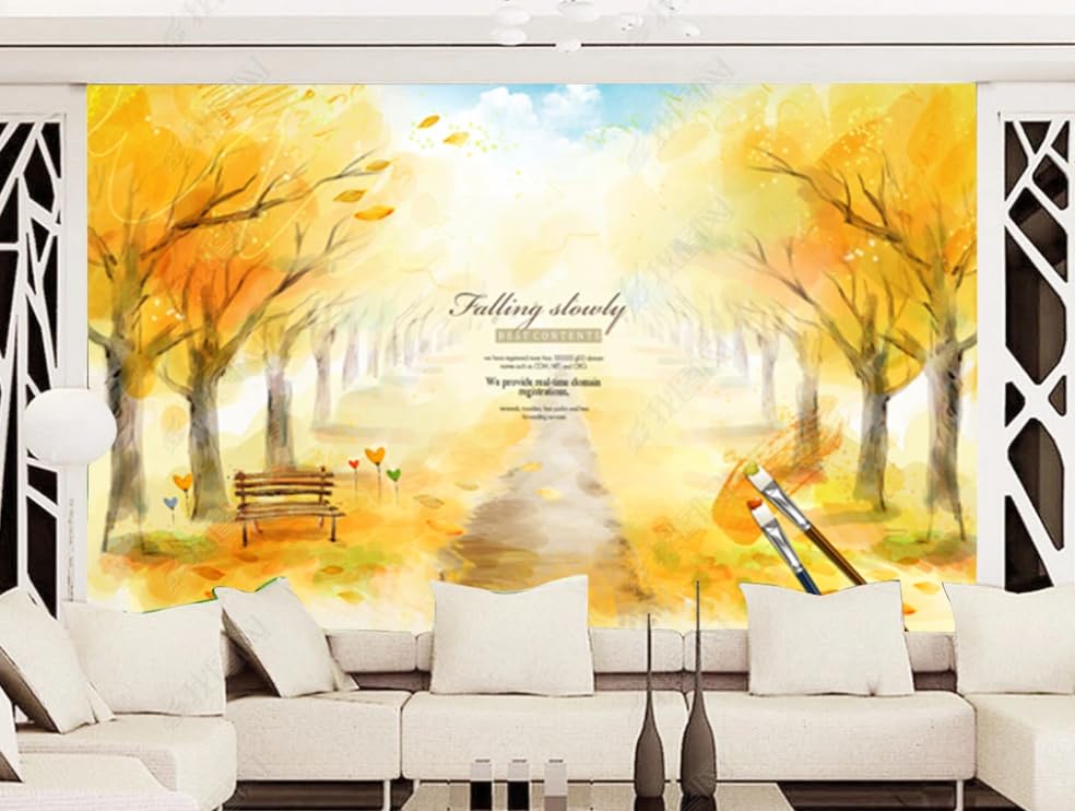 Papier peint intissé pour cacher les défauts du mur : poster géant aquarelle 400x280 - 3