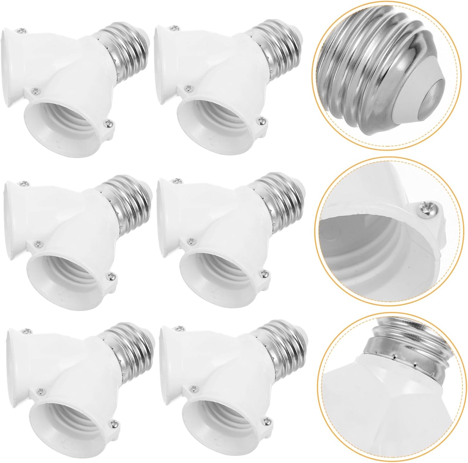 Veemoon 40pcs Light Socket Adapter Versatile Bulb Splitter for Expandable Lighting Easy Installation and Angles for Various Lamp Types and Settings