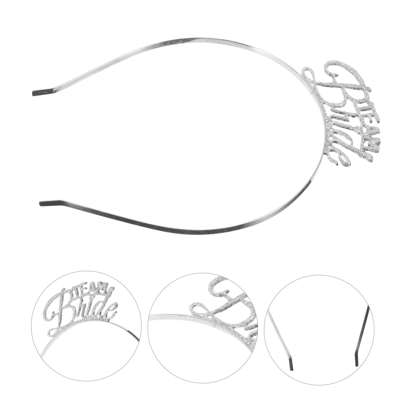 FRCOLOR 9 piezas de diadema para mujer diademas para el pelo de las señoras Bachelorette-diademe niñas cristal accesorios para el cabello para mujeres diadema de metal tiara para niñas novia fiesta