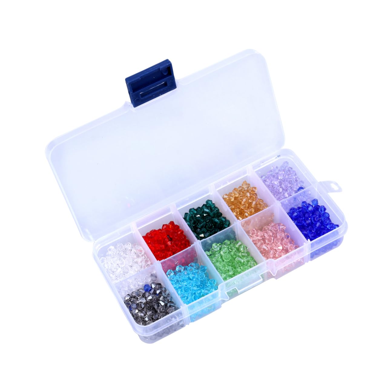 TEHAUX 3000stücke Farben Rhombus Glasperlen Mit Aufbewahrungsbox Für Schmuckherstellung Bastelbedarf Für Armbänder Und Halsketten