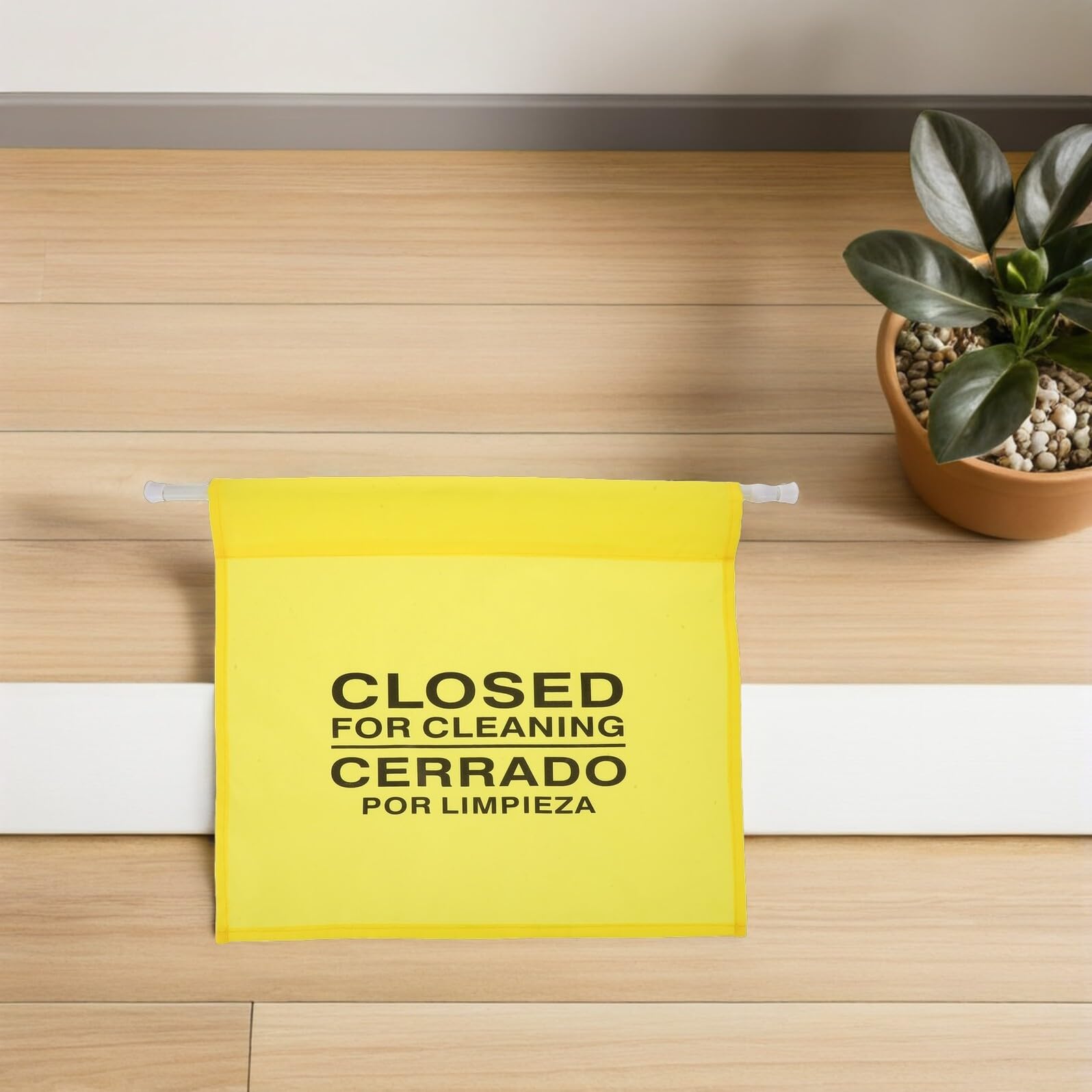 SHINEOFI Warnschild Reinigung Geschlossen Gelb Türschild aus Kunststoff 60x39cm Tragbar Einfache Montage für Gewerbliche Reinigungsbereiche und Eingänge
