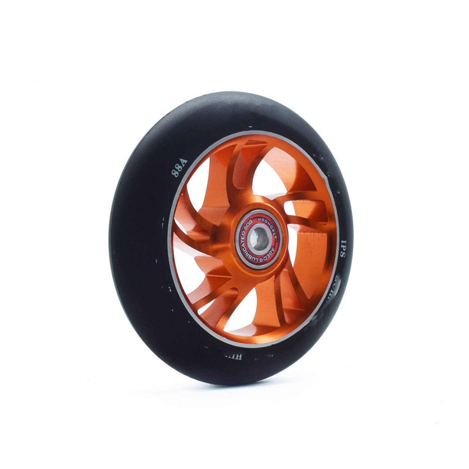 Skateboard-Räder, Rollschuh-Räder, hochpräzise Nabe, Inline-Scooter-Roller, Hochgeschwindigkeits-Roller (Farbe: 100 mm Weiß)
