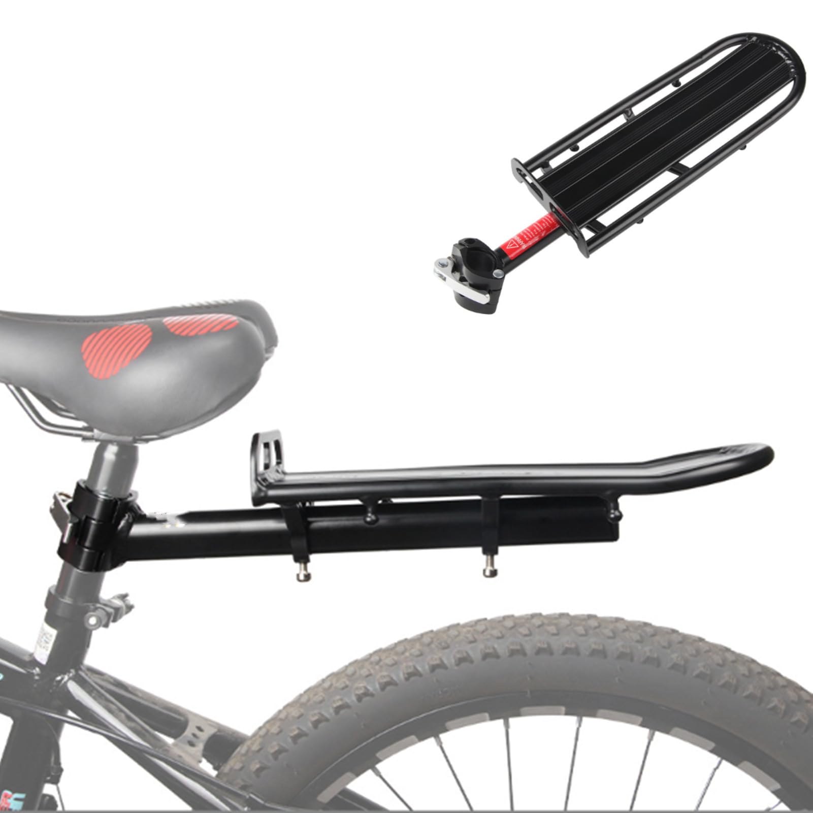 Fahrrad Gepäckträger, Maximalbelastung 15kg, Einstellbare Gepäckträger aus Aluminiumlegierung, Mountainbike Fahrrad Hinten Rack, Fahrradgepäckträger Schnelle Montage