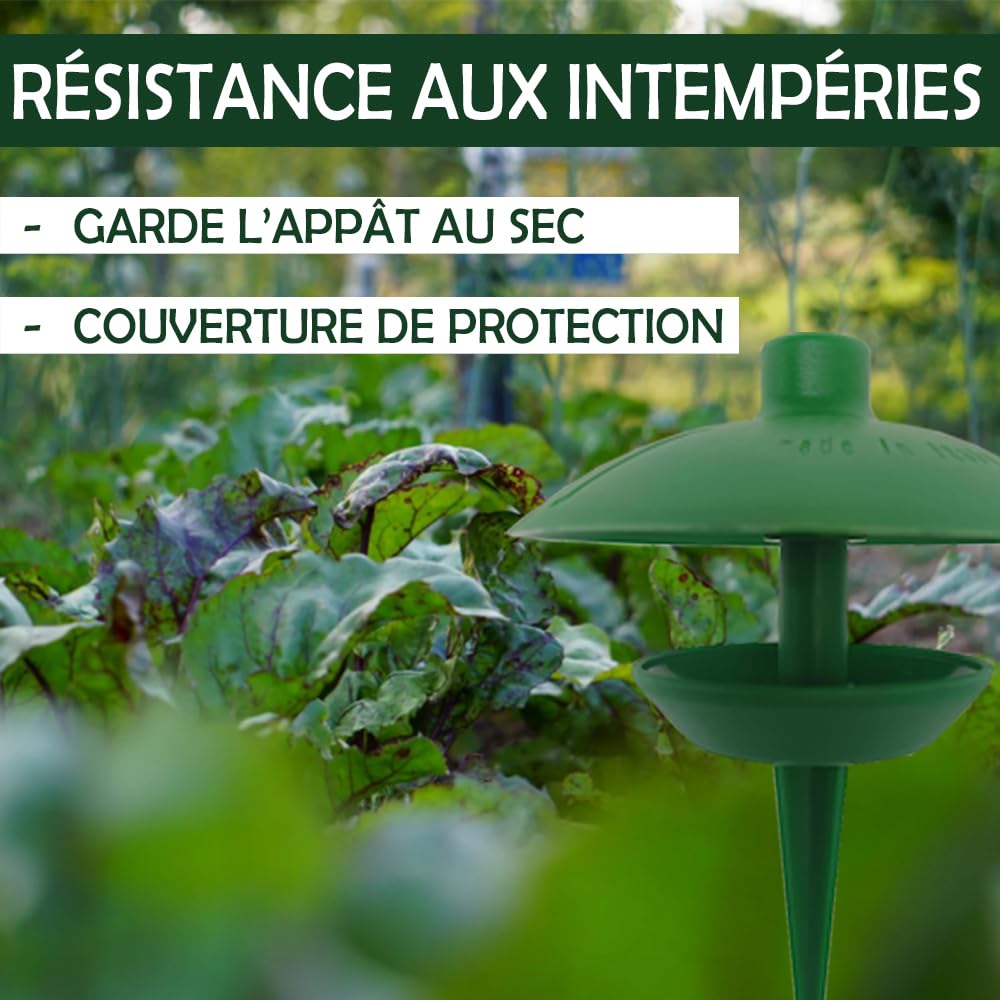 LUMA-Stop Piège Anti Limaces et Escargots 30 Unités, Piège à Limaces Écologique pour Jardin et Potager, Appât Protégé de la Pluie, Anti Limace Sécurisé pour Animaux et Cultures