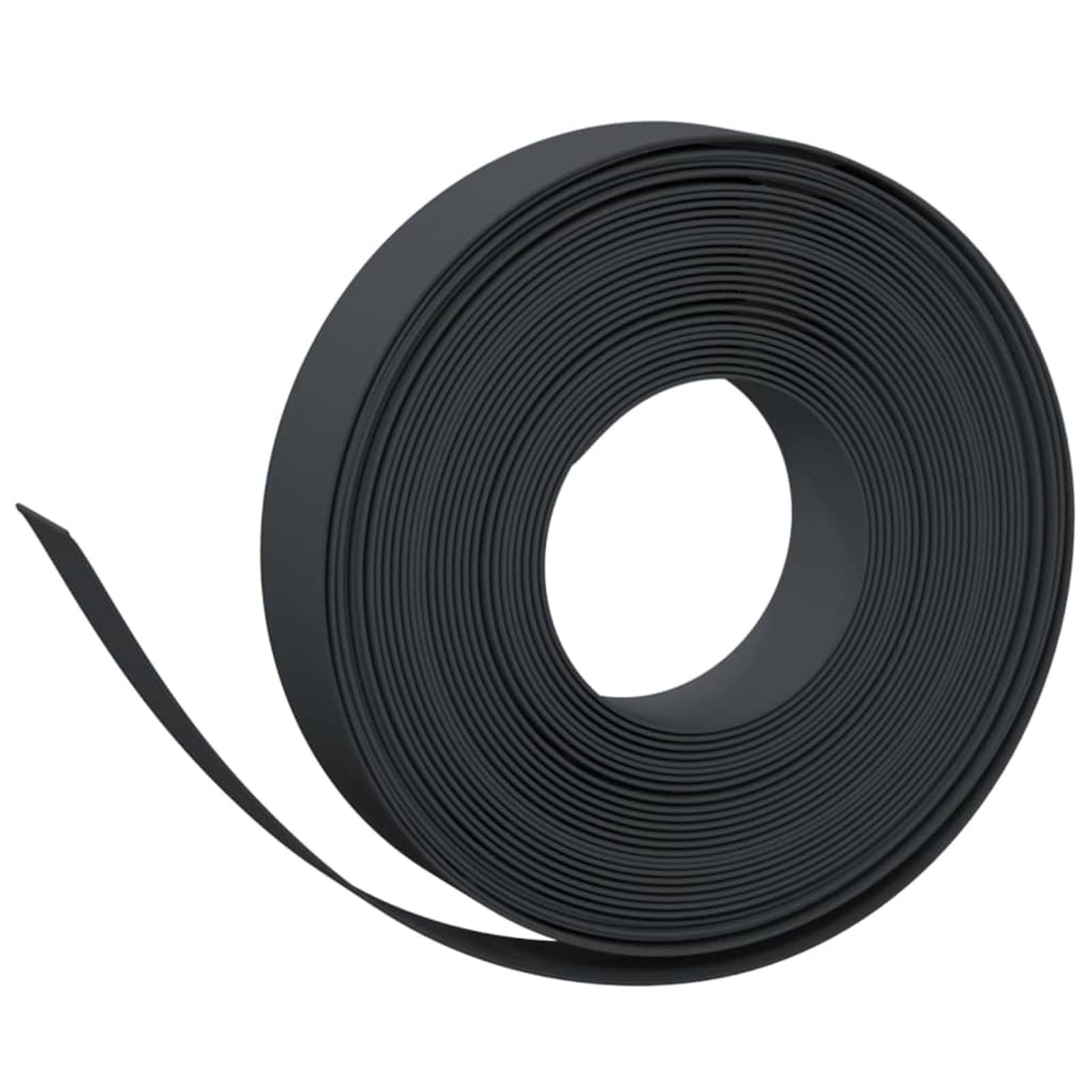 Bordo per prato, 4 pezzi, nero, 10 m x 10 cm, in polietilene, flessibile per aiuole, aiuole e laghetti, resistente ai raggi UV, resistente alle intemperie