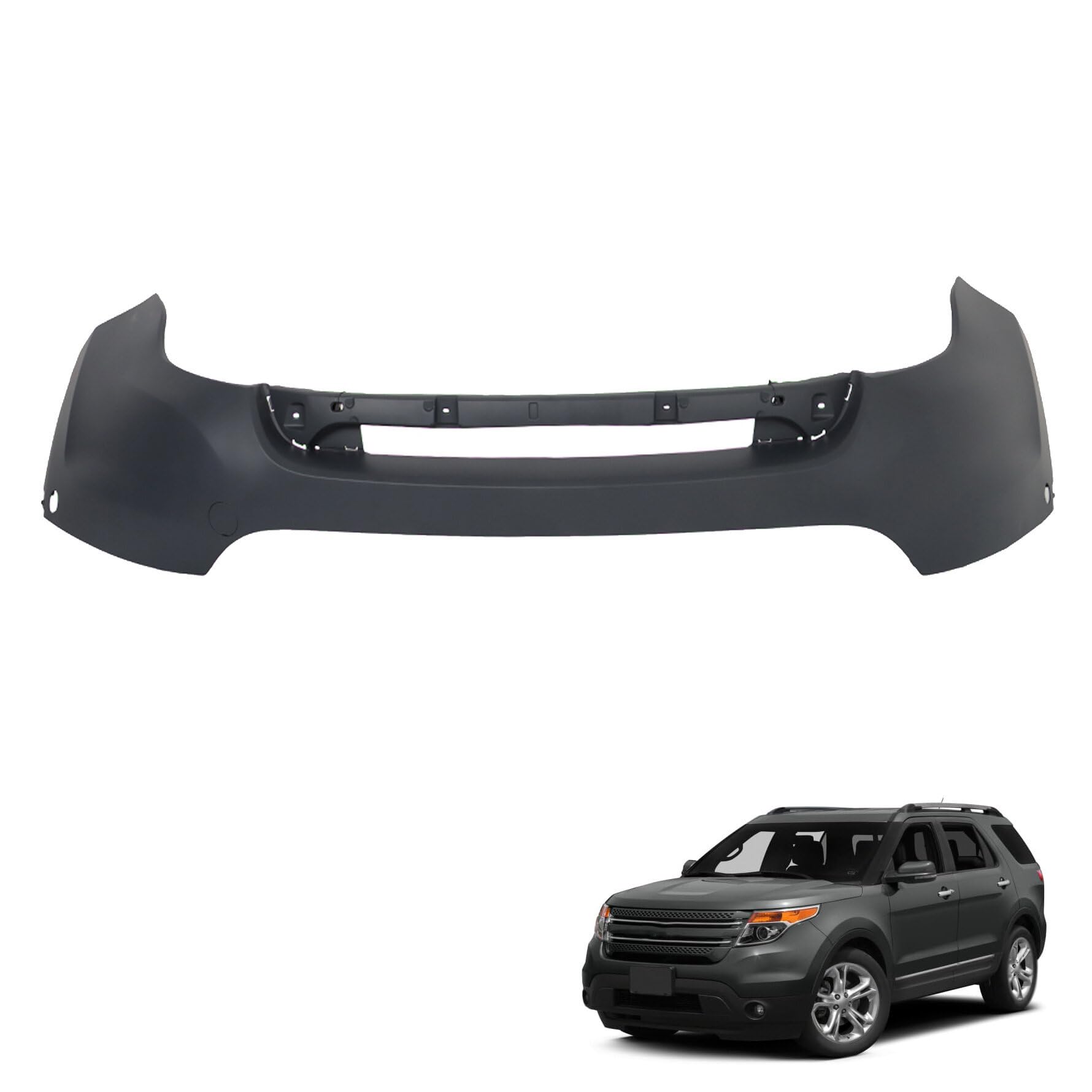 2019 Ford Explorer Front Bumper 2018-2019 Ford Explorer Front Bumper Cover Set Upper Lower With Park