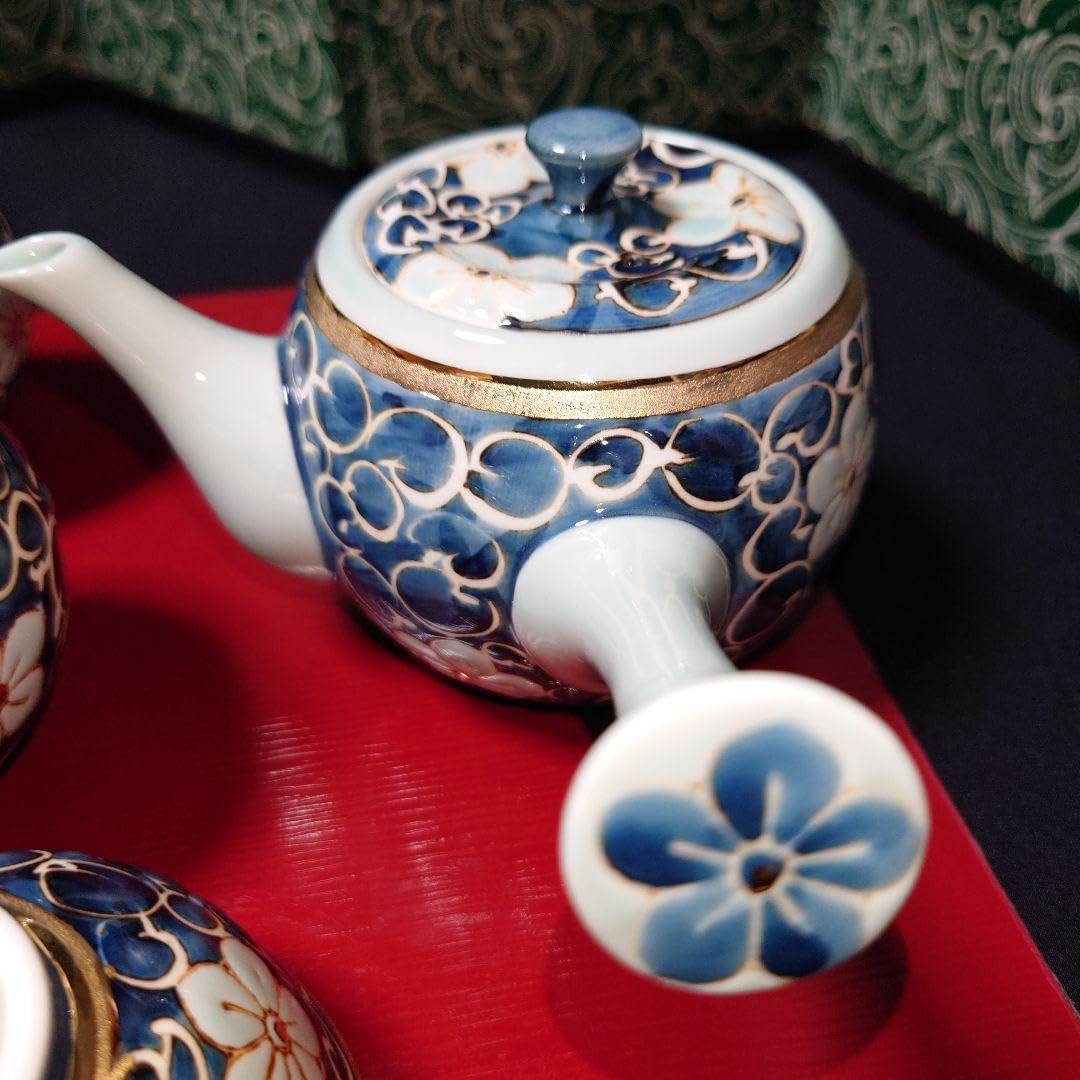 Amazon.co.jp: 龍庵窯 有田焼 茶器揃 金彩 花唐草 : ホーム＆キッチン